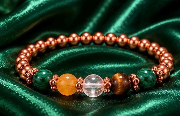 The Fivefold Spell Bracelet | 5 Spells in One Bracelet | Empowered Copper & Gemstone Talisman | Wealth, Love, Power, Manifestation, Peace