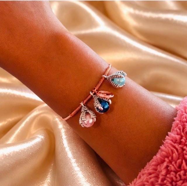 Dragon's Trinity™ Empowered Copper Bracelet | Dragon Claw Talisman | Protection, Power & Prosperity | Handmade Spiritual Jewelry