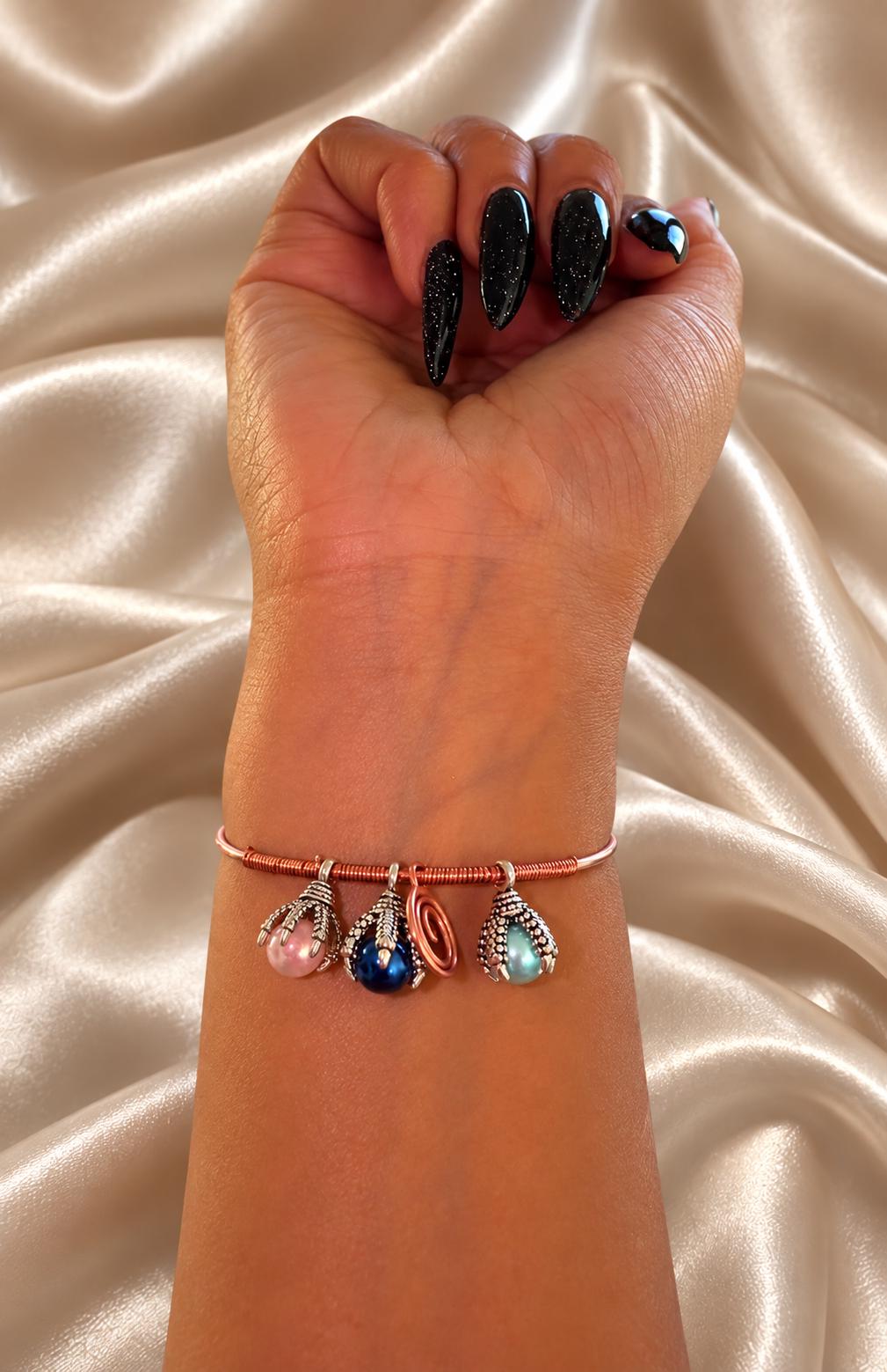 Dragon's Trinity™ Empowered Copper Bracelet | Dragon Claw Talisman | Protection, Power & Prosperity | Handmade Spiritual Jewelry
