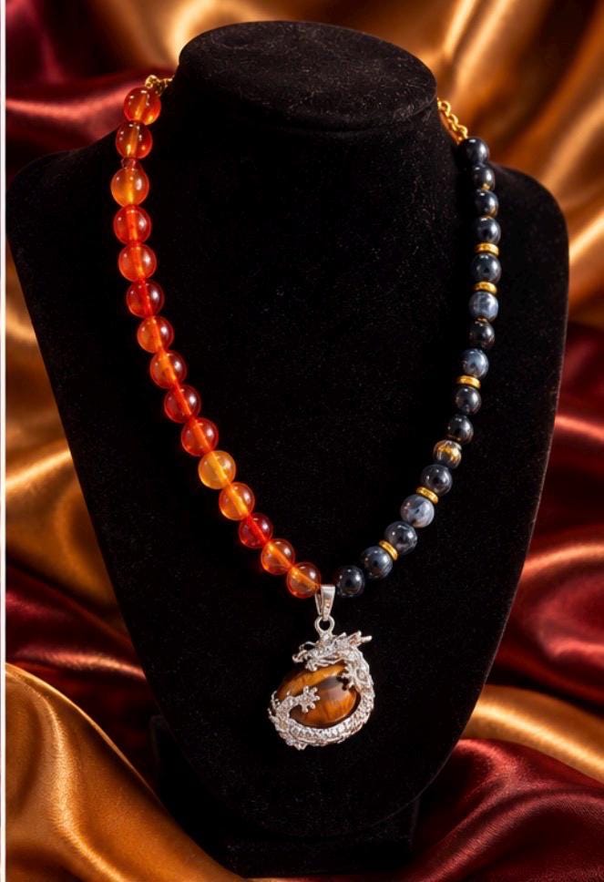 THE COMMANDER™ One of One Dragon Talisman Necklace, Genuine Copper Wire, Empowered Jewelry for Personal Power, Authority & Influence