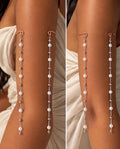 The Divine Drape | Copper Arm Cuff | Pearl Cascading Upper Arm Jewelry | Handmade Goddess Armlet | Statement Body Jewelry | DYESE