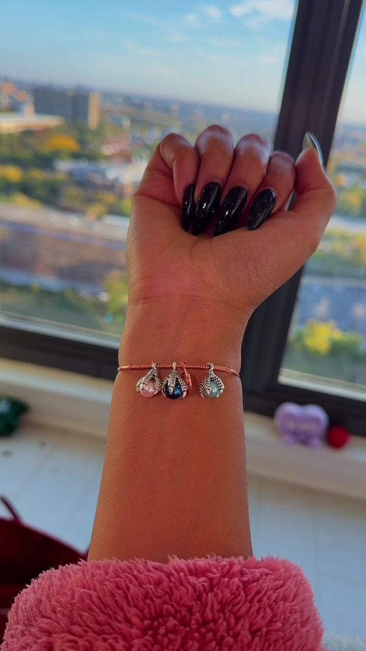 Dragon's Trinity™ Empowered Copper Bracelet | Dragon Claw Talisman | Protection, Power & Prosperity | Handmade Spiritual Jewelry