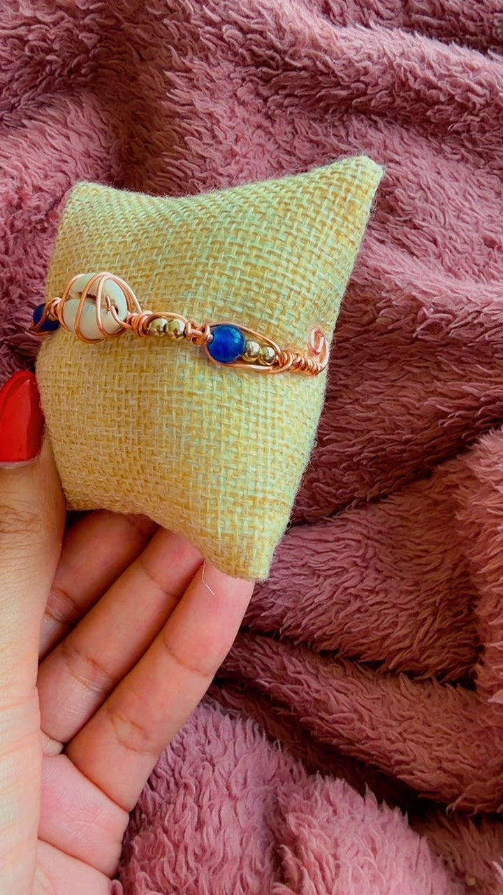 Erzulie Dantor Protective Cowrie Bracelet | Copper Talisman | One of One Spiritual Jewelry
