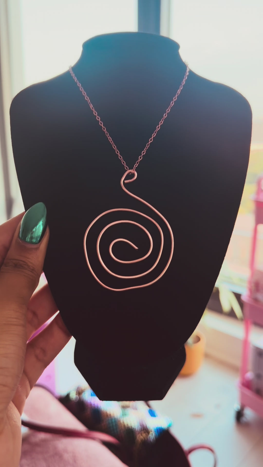 PORTAL One of One Copper Spiral Necklace | Handmade Copper Talisman | Manifestation Pendant | Spiritual Jewelry