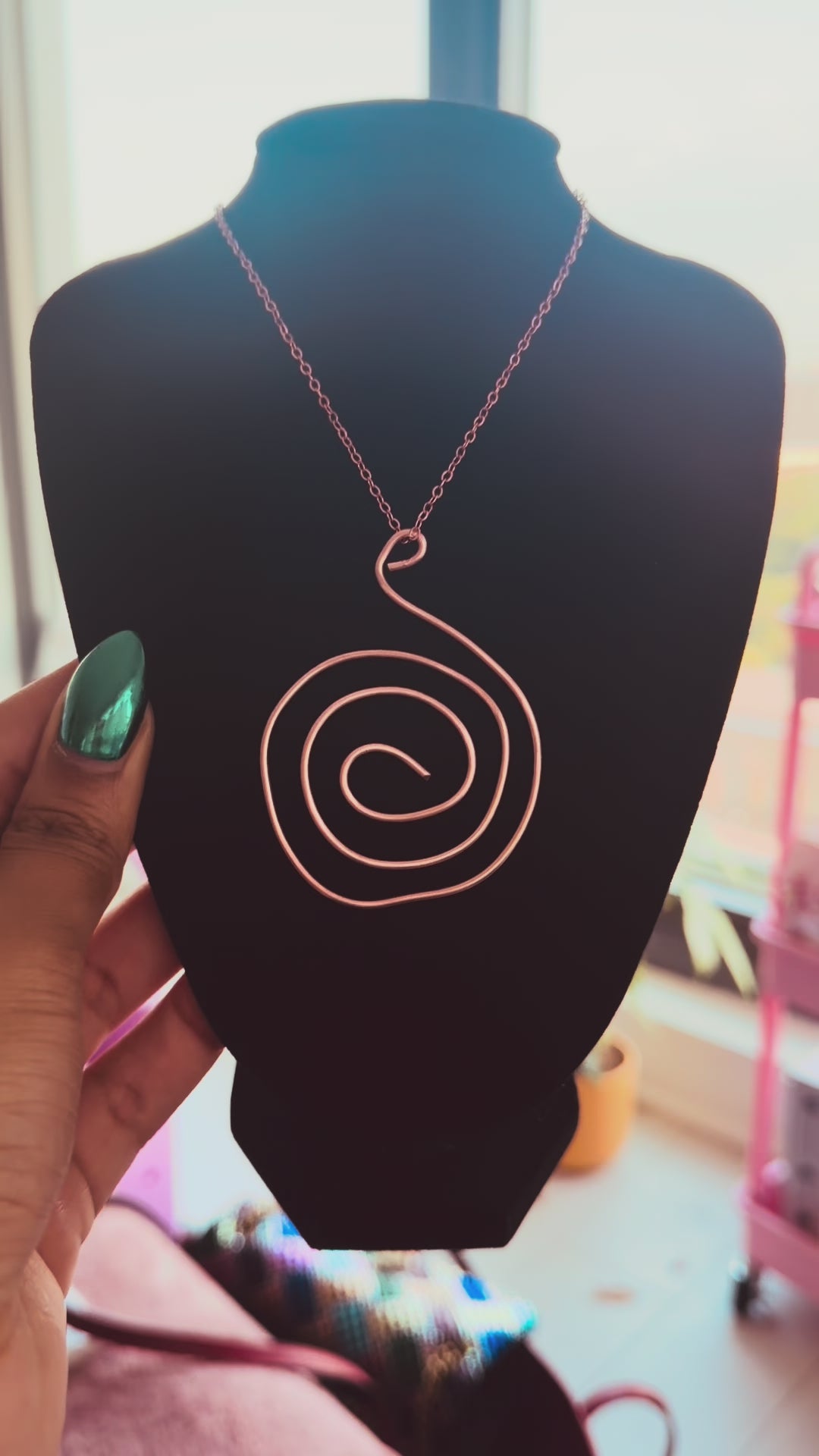 PORTAL One of One Copper Spiral Necklace | Handmade Copper Talisman | Manifestation Pendant | Spiritual Jewelry